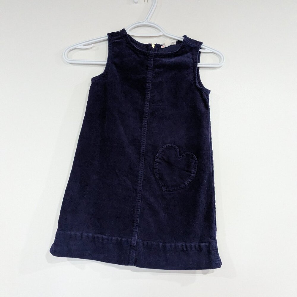 J. Crew Crewcuts Corduroy Jumper Dress Navy Blue Size 5